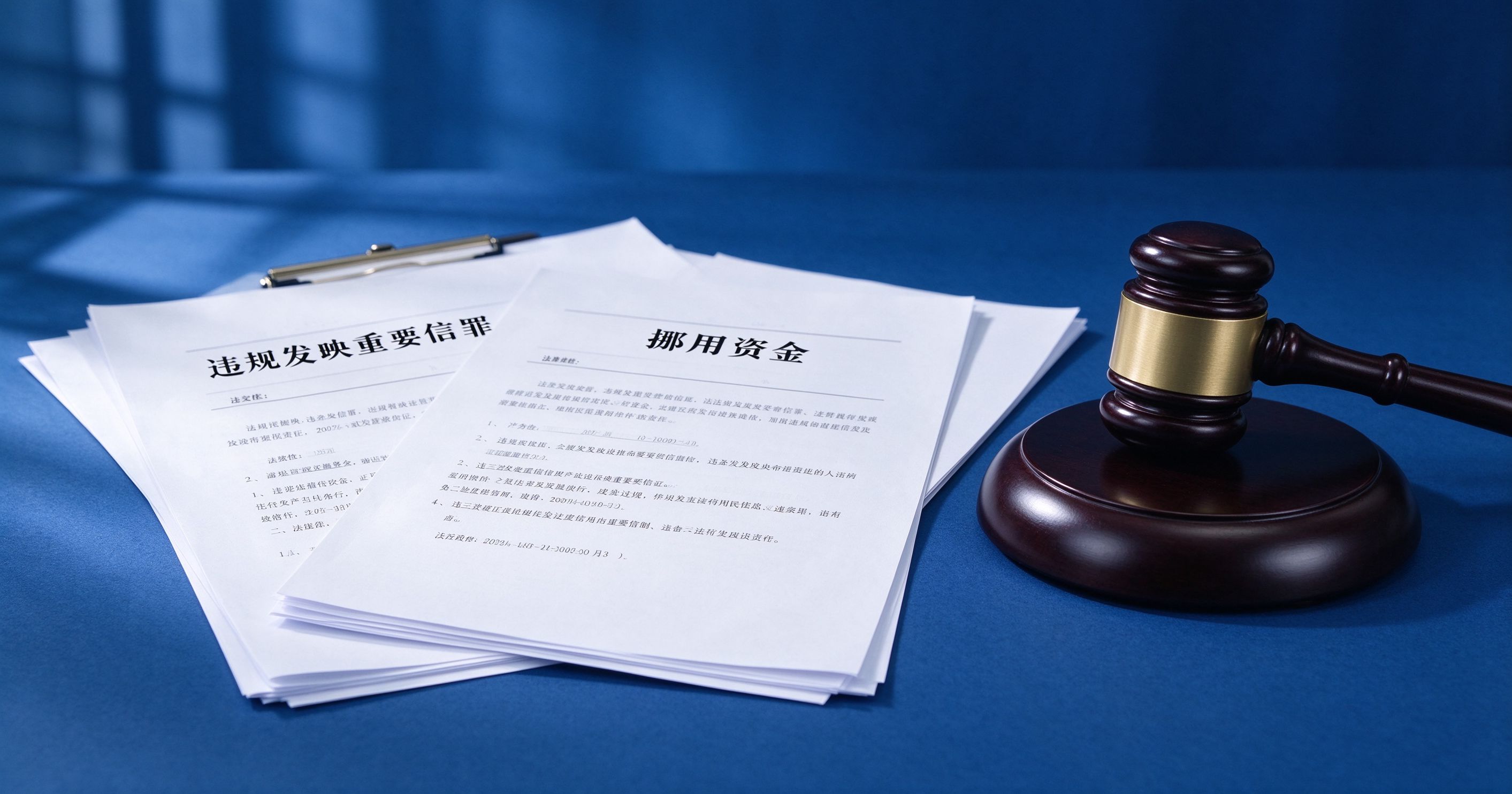 违规披露重要信息罪与挪用资金罪的法律风险