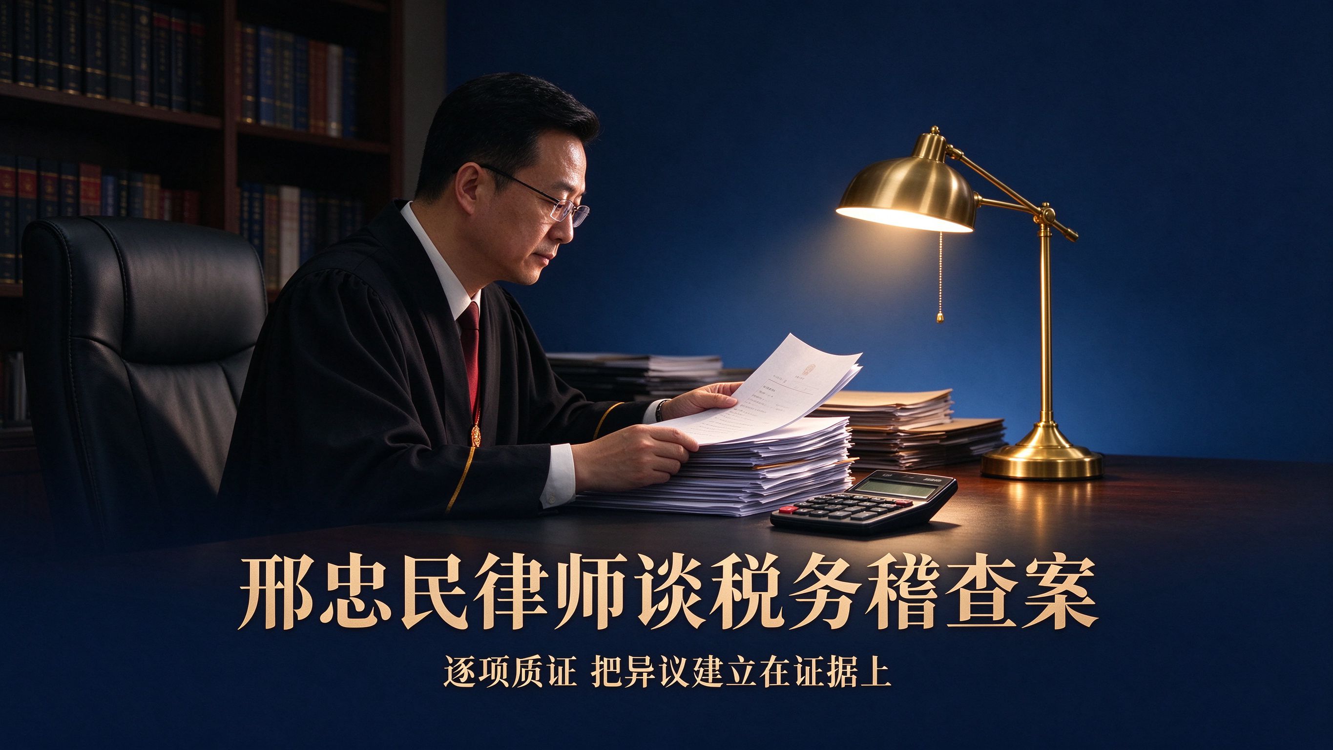 邢忠民律师谈税务稽查争议案:逐项质证,把异议建立在证据上