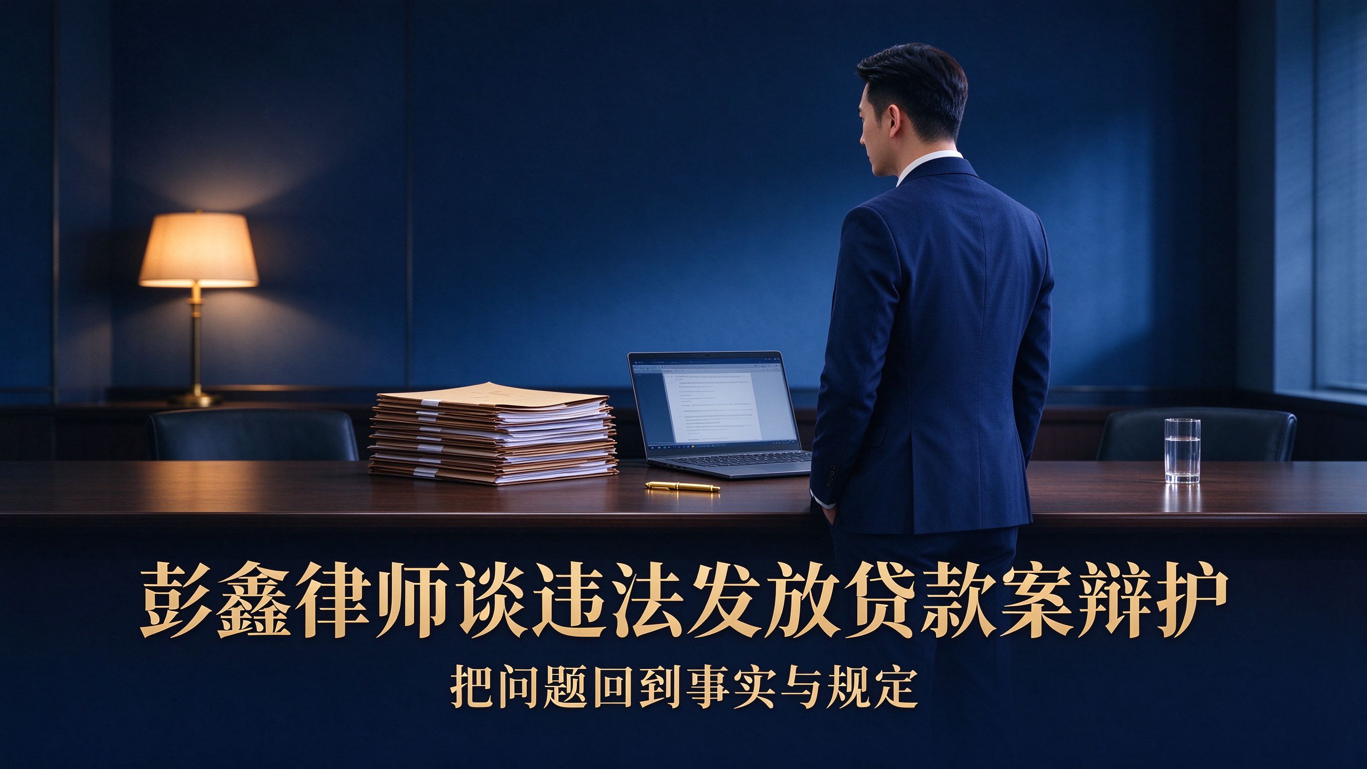 彭鑫律师谈违法发放贷款案辩护:把问题回到事实与规定