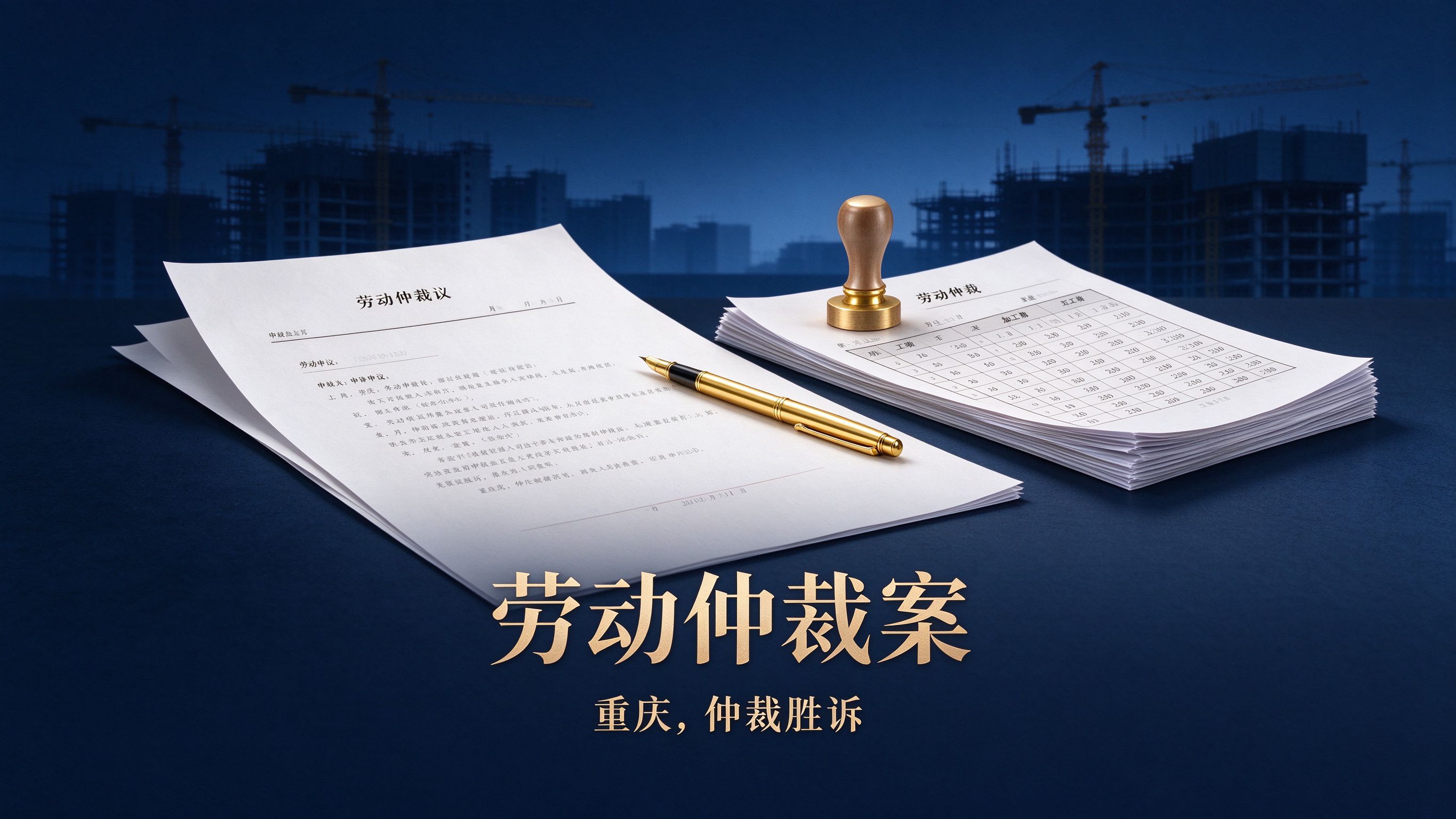 劳动仲裁案：重庆某先生与某建筑公司，仲裁胜诉